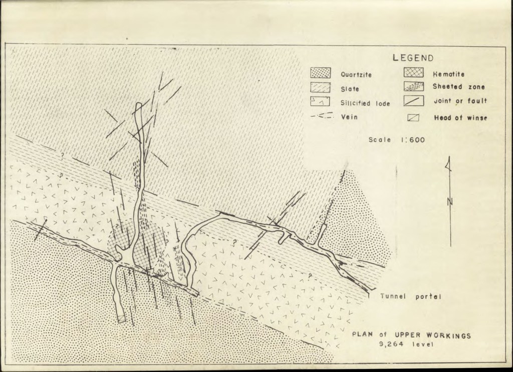 Upper workings of the Dunmore mine (Silver, 1946).